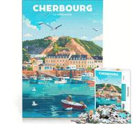 Puzzle per adulti da 1000 pezzi, poster Cherbourg, gioco educativo, decorazione per la casa, per rafforzare l'amore tra le coppie 38x52cm