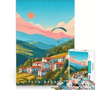 Puzzle per adulti da 1000 pezzi, poster dei Paesi Baschi, gioco per famiglie, antistress, compleanno e Natale 50x75cm