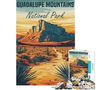 Puzzle per adulti da 1000 pezzi poster del Parco Nazionale dei Monti Guadalupe gioco rilassante per adulti regalo di compleanno compleanno e Natale (dimensioni 38x52cm)
