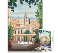 Puzzle per adulti da 1000 pezzi, poster della città di Valencia, gioco stimolante, giocattoli, regali per donne, regali di compleanno, dimensioni 50x75cm