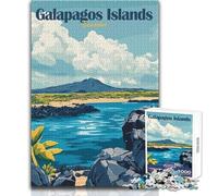 Puzzle per adulti da 1000 pezzi, poster di viaggio delle isole Galapagos, Ecuador, giocattolo, gioco intellettuale, un'opera d'arte, giocattolo educativo, dimensioni 38x52cm