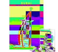Puzzle per adulti da 1000 pezzi poster pop art di Dubai Emirati Arabi Uniti giochi per famiglie giocattoli avvincenti per coltivare la pazienza regalo divertente attività per famiglie (50x75cm)