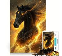 Puzzle per adulti da 1000 pezzi,potenza del cavallo carica,taglio netto,pezzo,abilità cerebrale,gioco per il tempo libero,pezzo artistico natalizio (50x75cm)