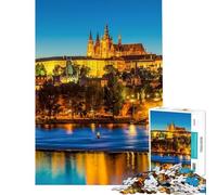 Puzzle per adulti da 1000 pezzi Praga gioco pratico taglio di precisione compleanno e Natale (dimensioni 38x52cm)
