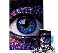 Puzzle per adulti da 1000 pezzi primo piano dell'occhio cosmico gioco educativo e stimolante ideale per il relax e il miglioramento della memoria perfetto come regalo di compleanno (38x52cm)