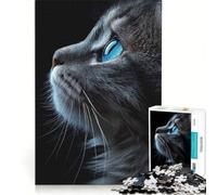 Puzzle per adulti da 1000 pezzi, primo piano dell'occhio di gatto, gioco pratico, analisi e logica, regalo per amici e familiari 38x52cm