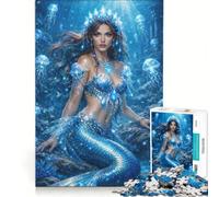 Puzzle per adulti da 1000 pezzi Principessa dell'Oceano e Sirena Giocattolo educativo Difficile e stimolante Per rafforzare l'amore tra le coppie 38x26cm