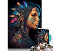 Puzzle per adulti da 1000 pezzi, principessa nativa americana, gioco stimolante, ideale come regalo per tutta la famiglia (dimensioni 75x50cm)
