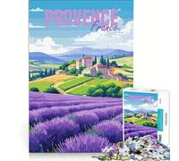 Puzzle per adulti da 1000 pezzi Provenza Francia Lavanda Gioco rilassante Allena la mente e la mano compleanno e Natale 38x26cm