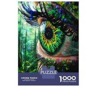 Puzzle Per Adulti Da 1000 Pezzi Psychedelic Forest Eye Art Print Puzzle Giochi Divertenti Regalo Di Compleanno Regali Unici Per Compleanno E Natale 38x26cm/1000pcs