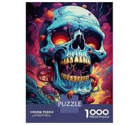 Puzzle Per Adulti Da 1000 Pezzi Psychedelic Skull Art Print Puzzle Giochi Rilassanti Decorazione Murale Difficile E Stimolante 52x38cm/1000pcs
