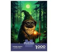 Puzzle Per Adulti Da 1000 Pezzi Pug Wizard Forest Pixel Puzzle Per Adulti Gioco Rompicapo Taglio Di Precisione Sfida Educativa 38x26cm/1000pcs