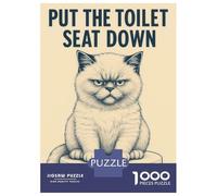 Puzzle Per Adulti Da 1000 Pezzi Put The Toilet Seat Down Puzzle Per Adolescenti Gioco Pratico Decorazione Per La Casa Regali Di Natale E Compleanno 38x26cm/1000pcs