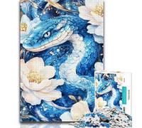 Puzzle per adulti da 1000 pezzi, puzzle a forma di serpente per adulti, decorazione artistica da parete e idea regalo di compleanno per amici, ufficio a casa (dimensioni 38x26cm)