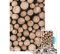 Puzzle per adulti da 1000 pezzi puzzle a incastro con tronchi di legno gioco per famiglie compleanni e Natale (dimensioni 38x52cm)