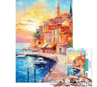 Puzzle per adulti da 1000 pezzi puzzle a tema città di mare 1000 pezzi giocattolo fai-da-te un'opera d'arte un gioco stimolante e divertente per tutta la famiglia (38x26cm)