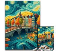 Puzzle per adulti da 1000 pezzi, Puzzle City Under The Night Sky, Puzzle Brain Challenge, regalo perfetto per adolescenti e decorazioni per la casa, 50x75cm