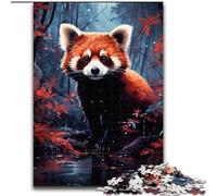 Puzzle per adulti da 1000 pezzi, puzzle colorati a forma di panda rosso, realizzati in cartone, gioco interattivo per famiglie, rompicapo, giocattolo educativo 1000 pezzi(26x38cm)