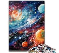 Puzzle per adulti da 1000 pezzi, puzzle colorati dell'universo per adolescenti, antistress, per ammazzare il tempo, lista dei desideri con Babbo Natale (75x50cm)