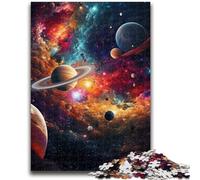 Puzzle per adulti da 1000 pezzi, puzzle colorati dell'universo, per ammazzare il tempo durante le vacanze, con poster abbinato e foglio di quiz (75x50cm)