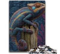 Puzzle per adulti da 1000 pezzi, puzzle colorato, camaleonte, aiuta il cervello a esercitare i giocattoli avvincenti per coltivare la pazienza, decorazione perfetta, 50x75cm