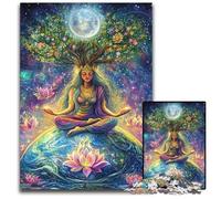 Puzzle per adulti da 1000 pezzi, puzzle con albero, elfo e fata, design intricato per adolescenti, decorazioni fai da te e divertimento che stimola la mente, 50x75cm