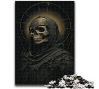 Puzzle per adulti da 1000 pezzi, puzzle con cavaliere scheletrico per adolescenti, antistress, per ammazzare il tempo, lista dei desideri con Babbo Natale (75x50cm)