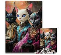 Puzzle per adulti da 1000 pezzi, puzzle con tre gatti linci, sfida educativa, ideale come regalo per tutta la famiglia dai 14 anni in su, dimensioni 26x38cm