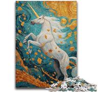 Puzzle per adulti da 1000 pezzi, puzzle con unicorno misterioso, giocattoli educativi, giochi antistress, adatti per la decorazione della scrivania, 50x75cm
