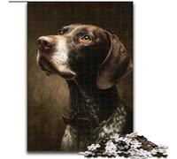 Puzzle per adulti da 1000 pezzi, puzzle del Bracco tedesco a pelo corto per adulti, 26x38cm, attività da fare a casa per feste, compleanni e serate di giochi in famiglia