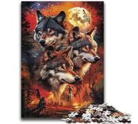 Puzzle per adulti da 1000 pezzi, puzzle del branco di lupi per adolescenti, antistress, sfida difficile, decorazioni e regali unici per la casa (50x75cm)