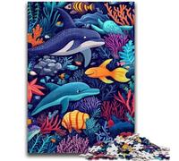 Puzzle per adulti da 1000 pezzi, puzzle del mondo degli animali marini per adolescenti, antistress, sfida difficile, decorazioni e regali unici per la casa (50x75cm)