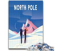Puzzle per adulti da 1000 pezzi, puzzle del Polo Nord per adolescenti, per ammazzare il tempo durante le vacanze a casa, con pezzi completamente interconnessi e di forma casuale (50x75cm)