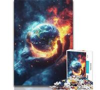 Puzzle per adulti da 1000 pezzi puzzle della Terra in fiamme per adulti antistress sfida difficile decorazioni e regali unici per la casa 75x50cm