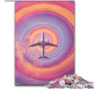 Puzzle per adulti da 1000 pezzi, puzzle di aerei colorati in legno per adolescenti e famiglie, perfetto regalo di Natale, dimensioni 50X75cm
