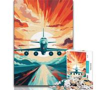 Puzzle per adulti da 1000 pezzi, puzzle di aerei colorati per adolescenti, con poster abbinato e foglio di quiz per età 14+ (dimensioni 38x26cm)