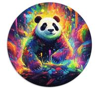 Puzzle per adulti da 1000 pezzi, puzzle di animali colorati a forma di panda, attività educativa da 1000 pezzi per migliorare le abilità cognitive (67,5x67,5 cm)
