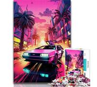 Puzzle per adulti da 1000 pezzi, puzzle di auto sportive al neon per adulti, antistress, per ammazzare il tempo durante le vacanze, per migliorare l'amore tra coppie (dimensioni 75x50cm)