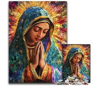 Puzzle per adulti da 1000 pezzi,Puzzle di cartone raffigurante la Madonna di Guadalupe in preghiera,antistress,per trascorrere il tempo in casa,un'opera d'arte per bambini dai 14 anni in su,26x38cm