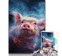 Puzzle per adulti da 1000 pezzi, puzzle di galassie e maiali per adulti, gioco stimolante, ideale come regalo per tutta la famiglia (dimensioni 75x50cm)