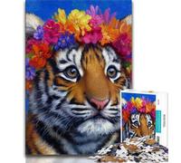 Puzzle per adulti da 1000 pezzi, puzzle difficili da dipingere con tigri, giocattoli da gioco, ogni pezzo è unico - gioco divertente e stimolante per tutta la famiglia (dimensioni 38x26cm)