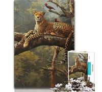 Puzzle per adulti da 1000 pezzi,puzzle difficili per adolescenti,tema foresta,giungla,cervi e ghepardi,ideali come regali per tutta la famiglia,adatti a bambini di età compresa tra 14 e 18 anni