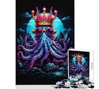 Puzzle per adulti da 1000 pezzi puzzle fai da te King Octopus fantastici regali e giocattoli giochi rilassanti con pezzi completamente interconnessi di forma casuale dimensioni 38x26cm