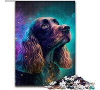 Puzzle per adulti da 1000 pezzi, puzzle fantasy Cocker Spaniel per adulti, gioco di sfida mentale per adolescenti e interazione familiare, dimensioni: 38x26cm
