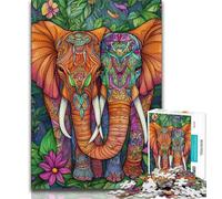 Puzzle per adulti da 1000 pezzi, puzzle fantasy con animali ed elefanti per adulti, antistress, per ammazzare il tempo durante le vacanze, per migliorare l'amore tra coppie (dimensioni 75x50cm)