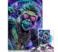 Puzzle per adulti da 1000 pezzi puzzle fantasy con scimmie per ammazzare il tempo durante le vacanze con poster abbinato e foglio di quiz 26x38cm