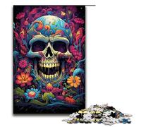 Puzzle per adulti da 1000 pezzi puzzle fantasy psichedelico colorato con teschio. Ogni pezzo è unico. Gioco stimolante e divertente per tutta la famiglia. 1000 pezzi (75x50 cm).