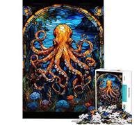 Puzzle per adulti da 1000 pezzi puzzle gigante a forma di polpo giochi per famiglie attività divertenti e impegnative da fare a casa (dimensioni 38x52cm)