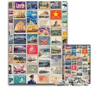 Puzzle per adulti da 1000 pezzi, puzzle in cartone con collage del mondo, giocattoli educativi per l'apprendimento, ideali come regali per tutta la famiglia dai 14 anni in su, 26x38cm