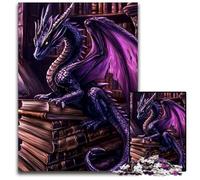 Puzzle per adulti da 1000 pezzi, puzzle in cartone raffigurante il drago nel libro, Halloween, Pasqua e Capodanno, 26x38cm
